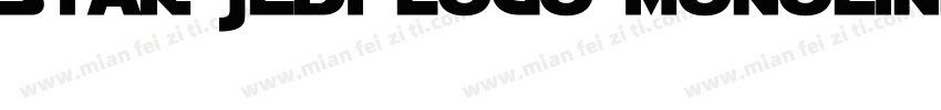 Star Jedi Logo MonoLine字体转换